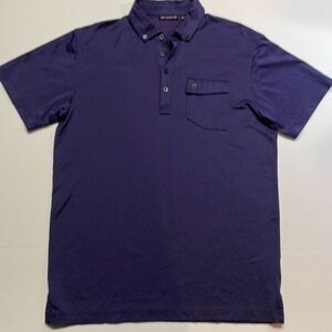 Devereux men’s violet short sleeve golf polo shirt. Size L. Made in Peru